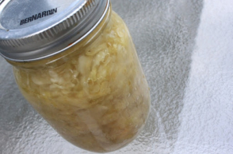 Sweet! It's homemade sauerkraut