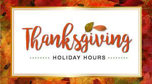 Check out our Thanksgiving weekend hours, open Thanksgiving Sunday and Monday (Oct. 11th and 12th) 9 AM to 4 PM!