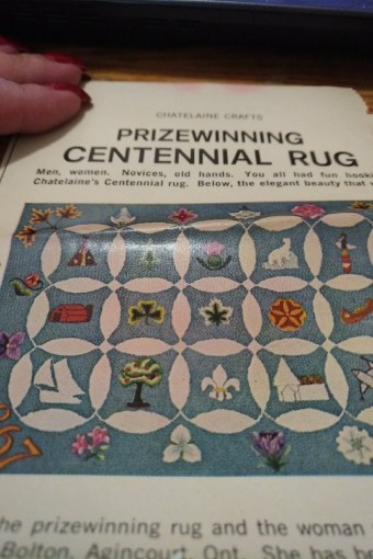 A Centennial Rug contest surfaces during Canada's sesquicentennial 