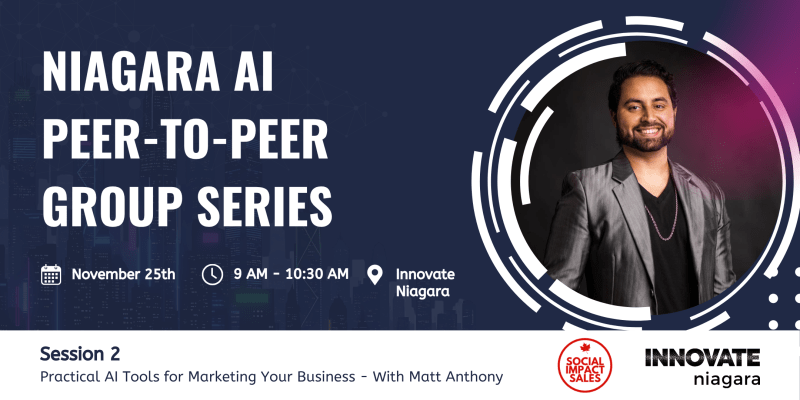 <span aria-hidden='true' class='fa fa-calendar'></span> Niagara AI P2P Group Series: Practical AI Tools for Marketing Your Business