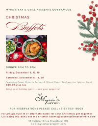 Happy Holidays at Myra's Bar & Grill