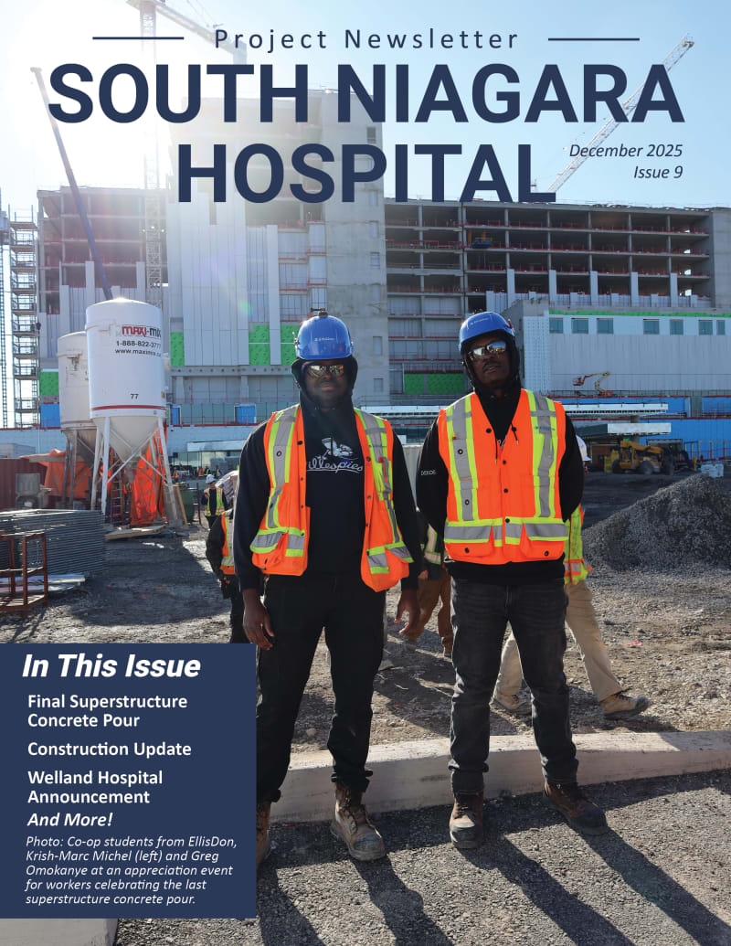 Final Structural Concrete Pour Marks Major Milestone for South Niagara Hospital Project