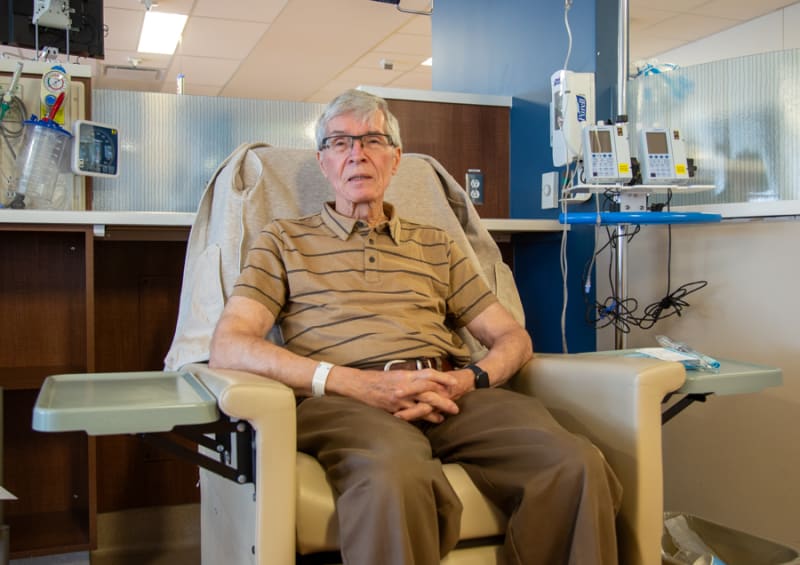 Former radiation physicist returns to cancer centre, this time for treatment