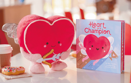 Double the Love This Valentine’s Day with the Cupid Heart Plush and Heart of a Champion Book