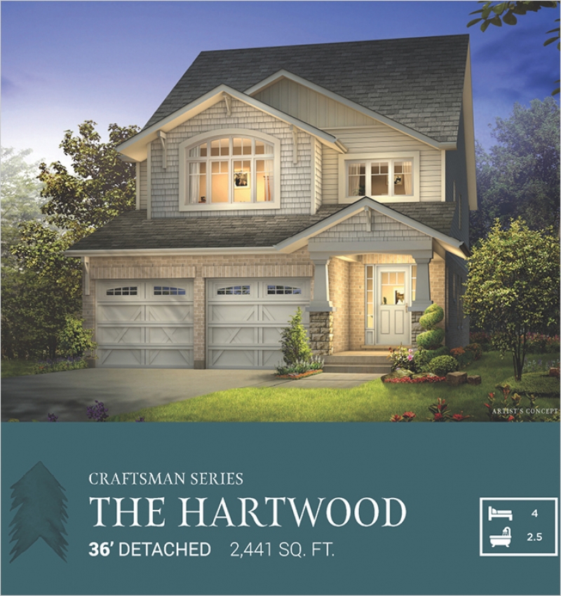 Hartwood Detached TwoStorey Pinehurst Homes Paris Ontario